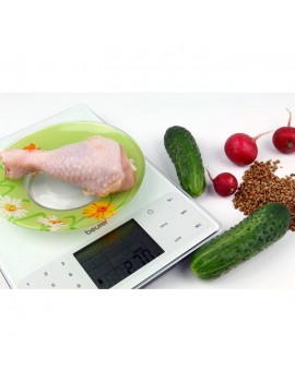Beurer DS 61 950 kayıtlı gıda için besin ve enerji değerlerine sahip Mutfak Tartısı
