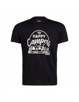 Evolite Happy Campers T-shirt-Siyah