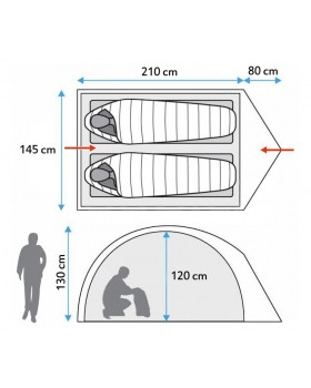 Evolite Turtle Pro 2 Kişilik Çadır - Sun Fresh UPF80 / 4 Mevsim
